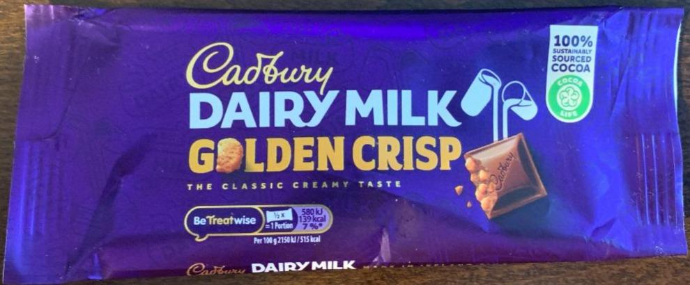 Fotografie - Dairy milk golden crisp Cadbury