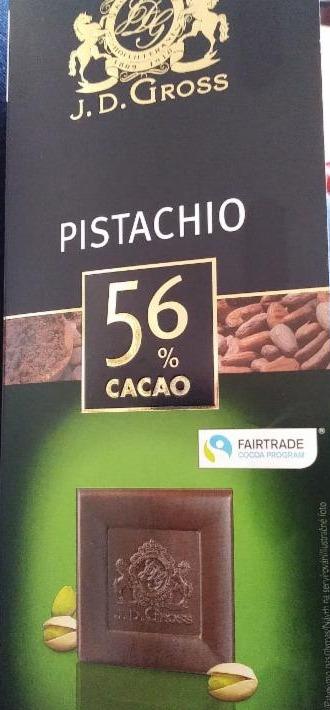 Fotografie - Pistachio 56% cacao J.D.Gross