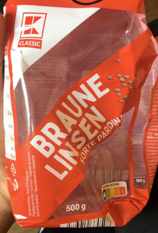 Fotografie - Braune linsen Hnedá šošovica Pardina K-Classic