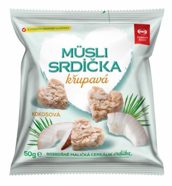 Fotografie - Müsli srdiečka kokosové Semix