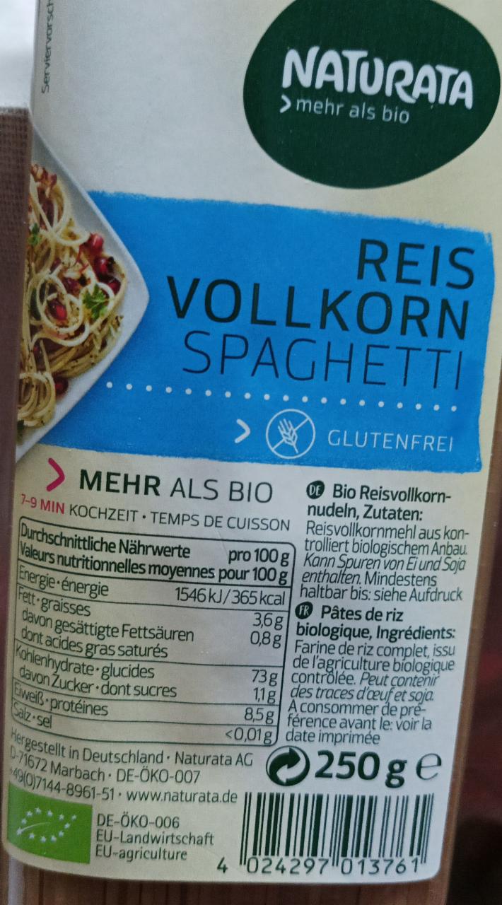 Fotografie - Naturata celozrnné ryžové špagety bio