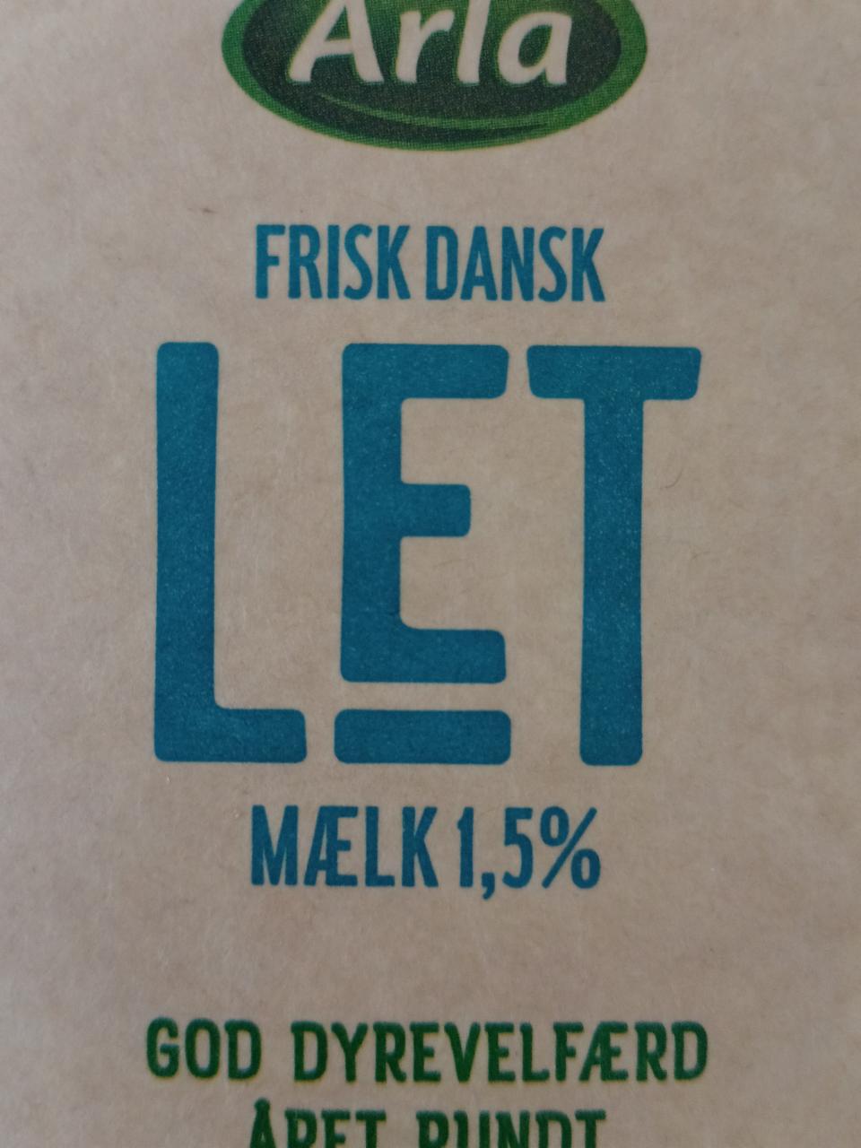 Fotografie - Frisk dansk Let mælk 1,5%