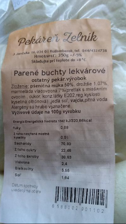 Fotografie - Parené buchty lekvárové Pekáreň Zelník