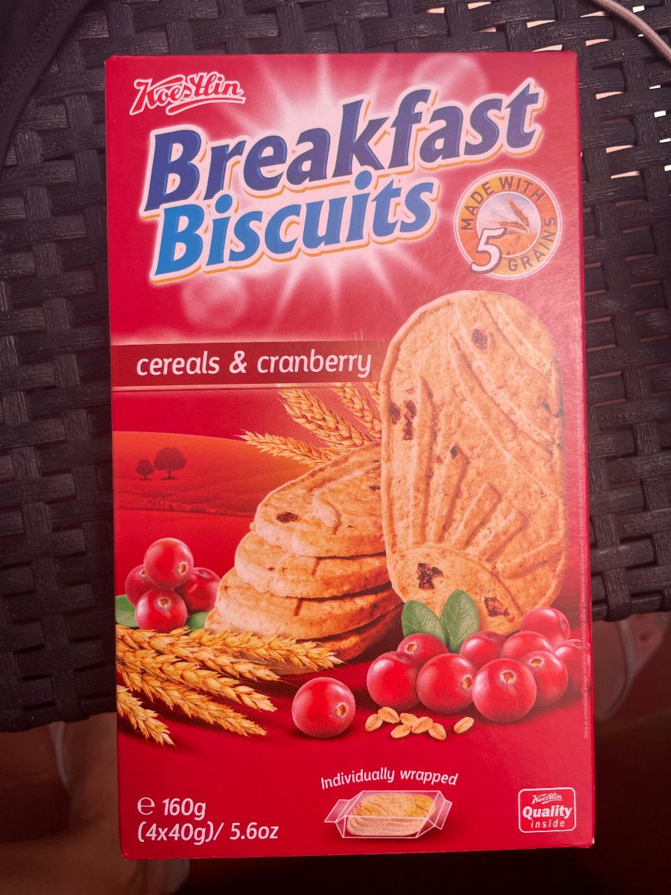 Fotografie - Breakfast Biscuits cereals & cranberry Kvestlin
