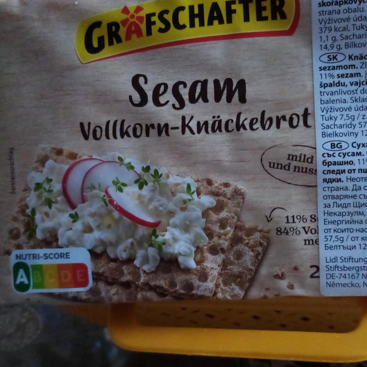 Fotografie - Sesam Vollkorn-Knäckenbrot Grafschafter