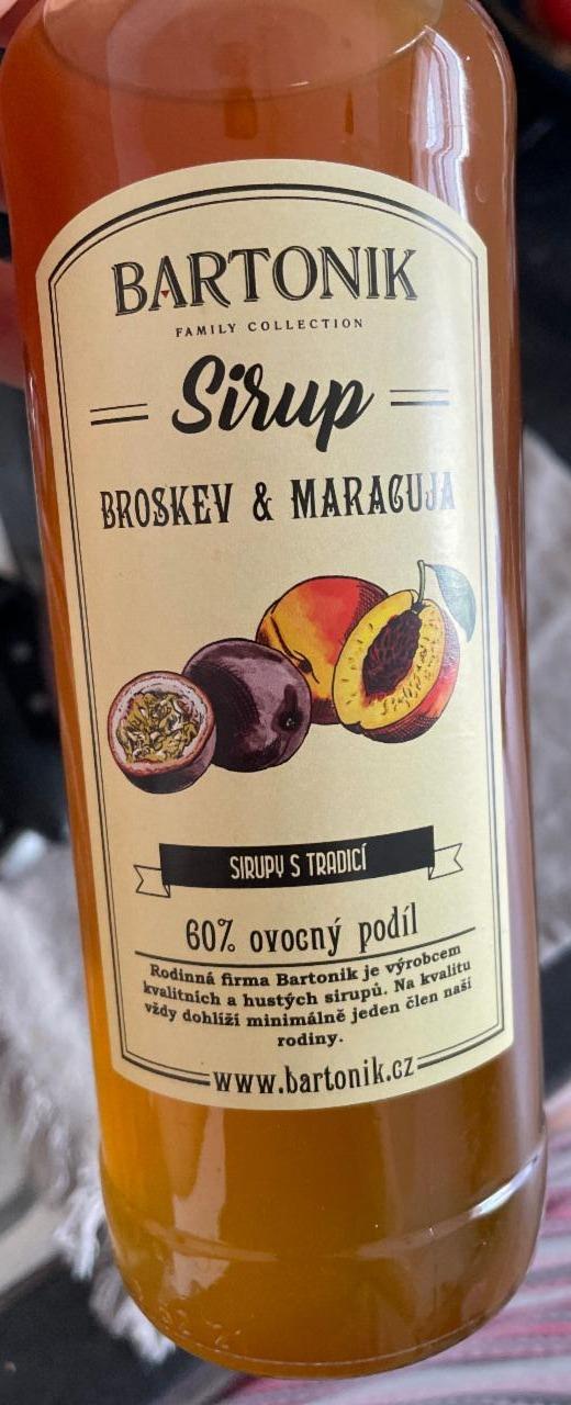 Fotografie - Sirup Broskev & Maracuja Bartonik