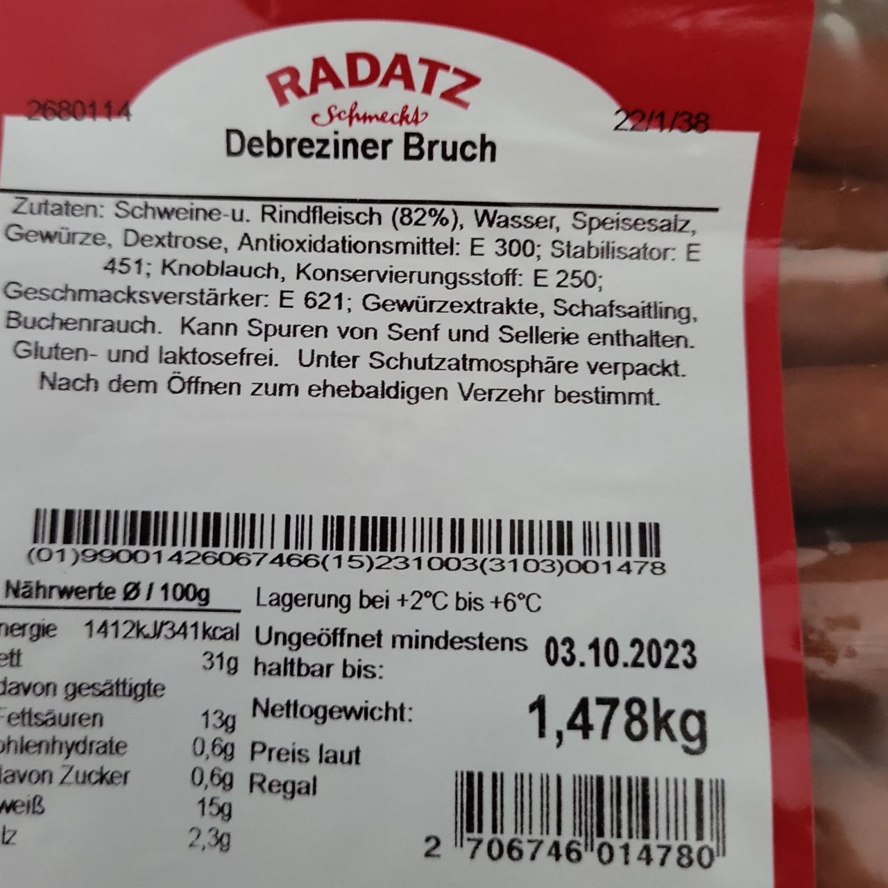 Fotografie - Debreziner Bruch Radatz