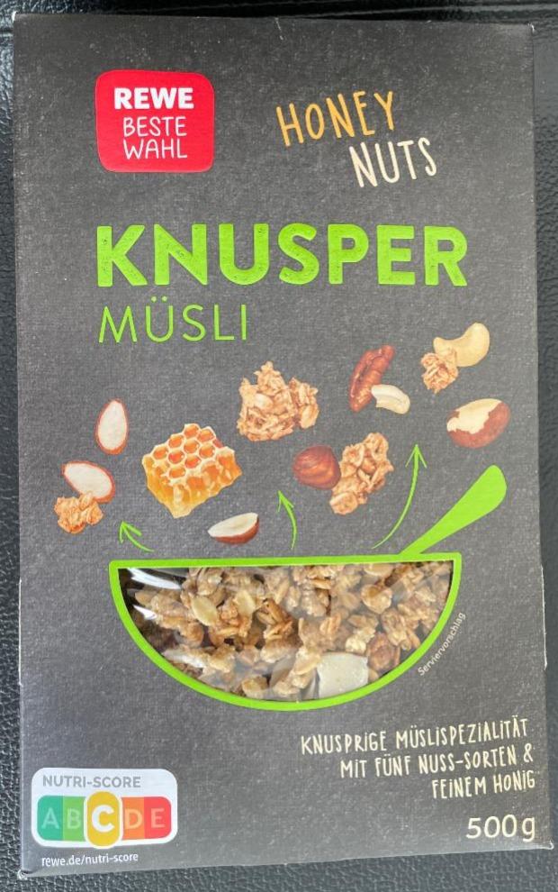 Fotografie - Honey Nuts Knusper Müsli Rewe beste wahl