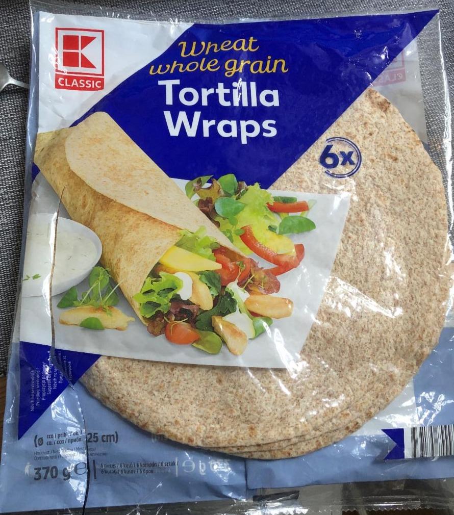 Fotografie - Wheat whole grain tortilla wraps K-Classic