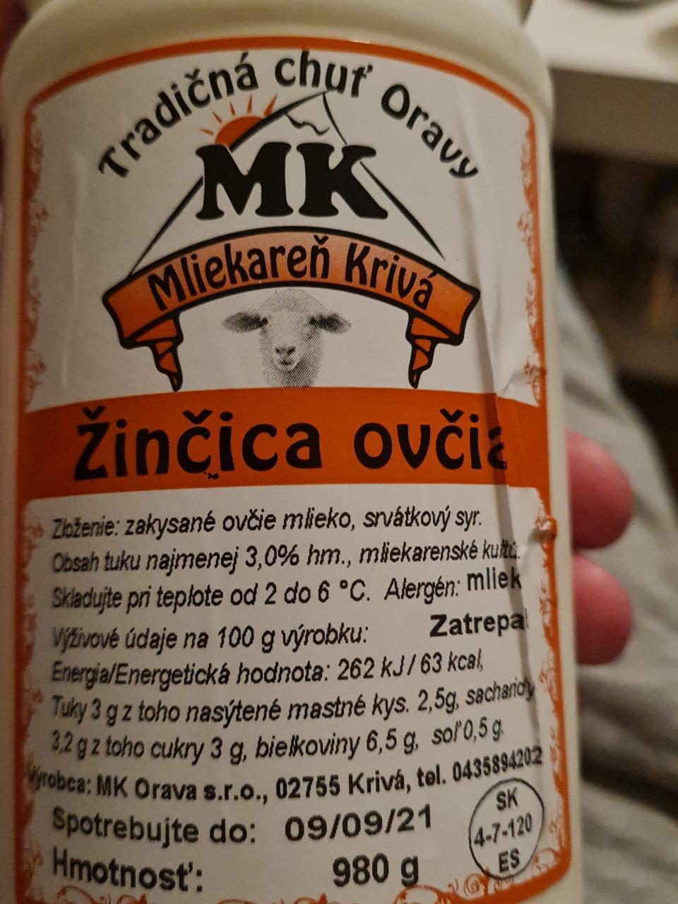 Fotografie - Žinčica ovčia MK