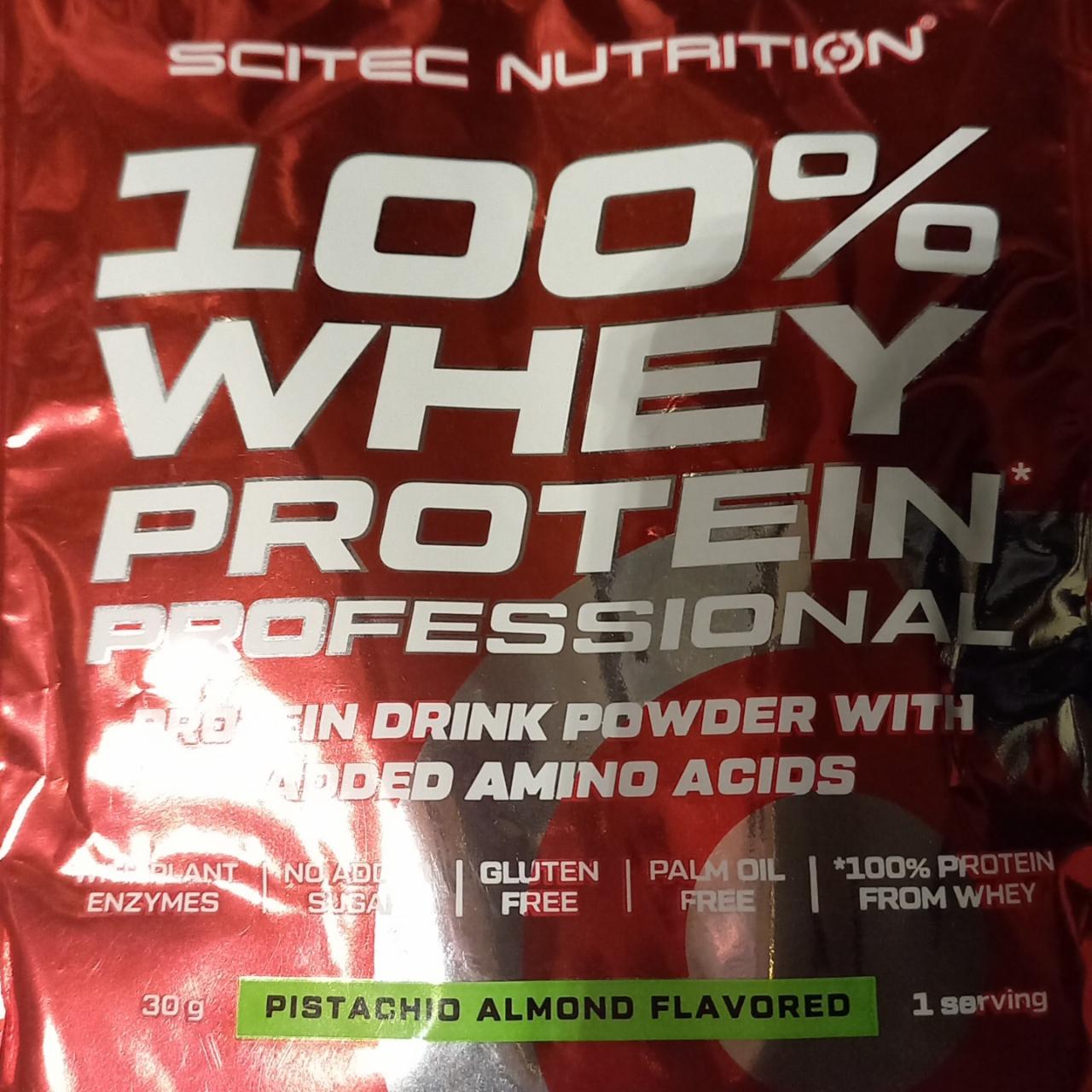 Fotografie - 100% Whey Protein Professional Pistachio Almond flavored Scitec Nutrition
