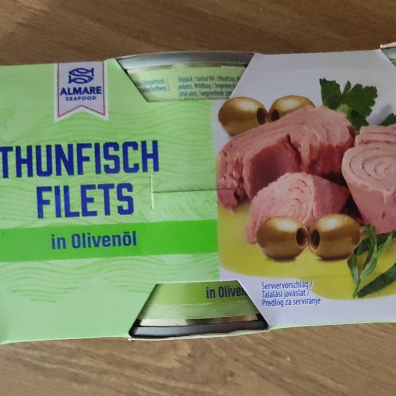 Fotografie - almare thunafish filets in olivenól