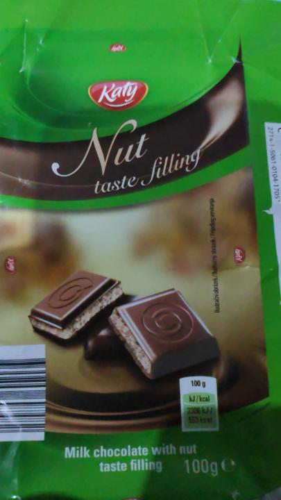 Fotografie - katy Milk chocolate with nut taste filling
