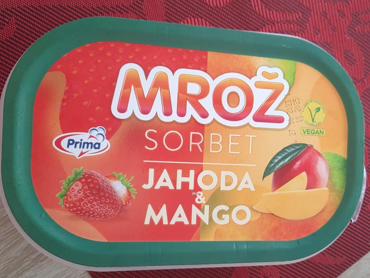 Fotografie - Mrož Sorbet Jahoda & Mango Prima