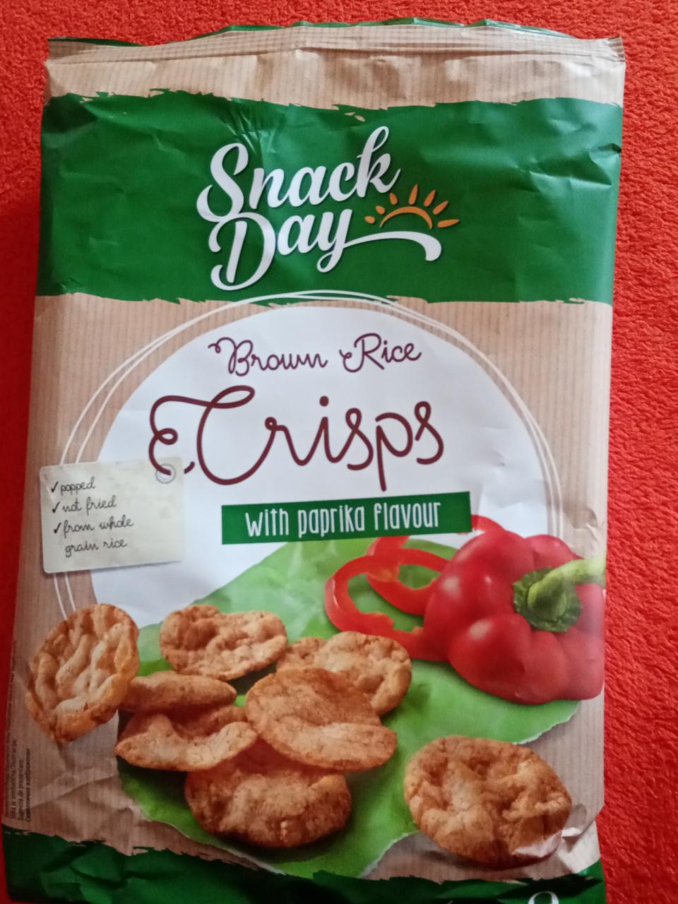 Fotografie - Brown Rice Crisps with paprika flavour Snack Day