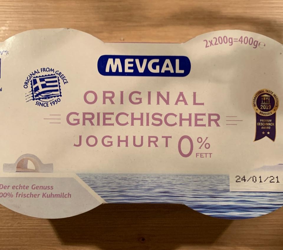 Fotografie - Original Griechischer Joghurt 0% Fett MEVGAL
