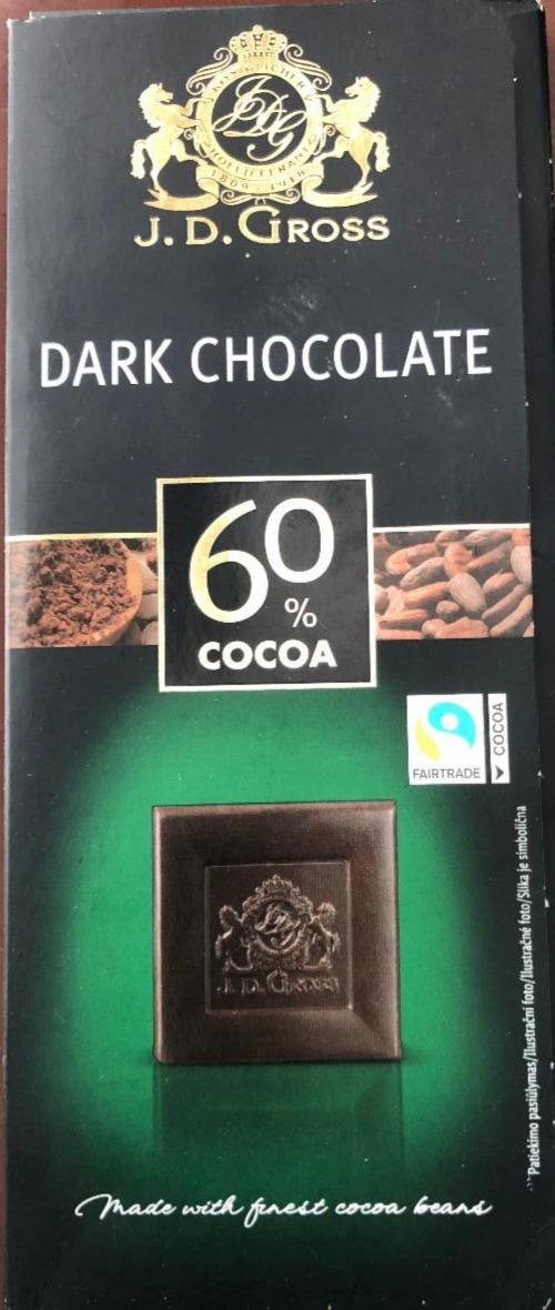Fotografie - Dark chocolate 60% J.D.Gross