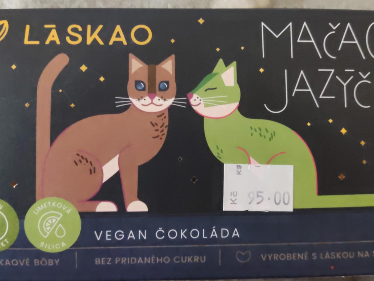 Fotografie - Mačacie jazýčky Vegan Čokoláda Limetka Láskao