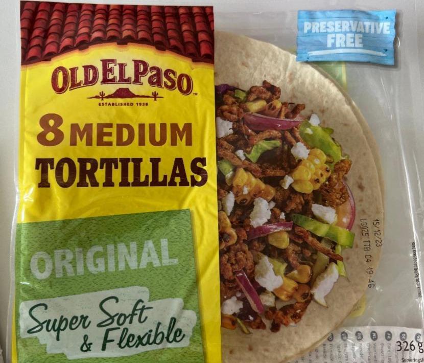 Fotografie - 8 Medium Tortillas Original Old El Paso