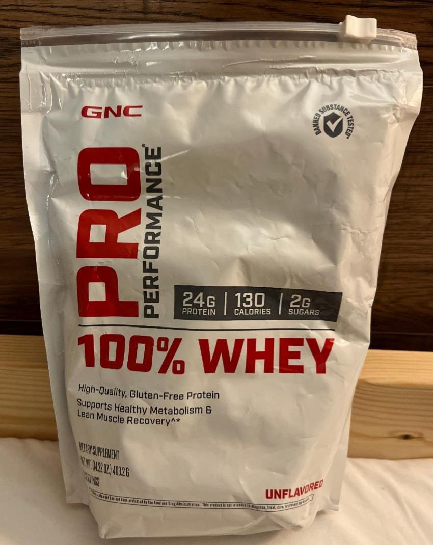 Fotografie - Pro Performance 100% Whey Unflavored GNC