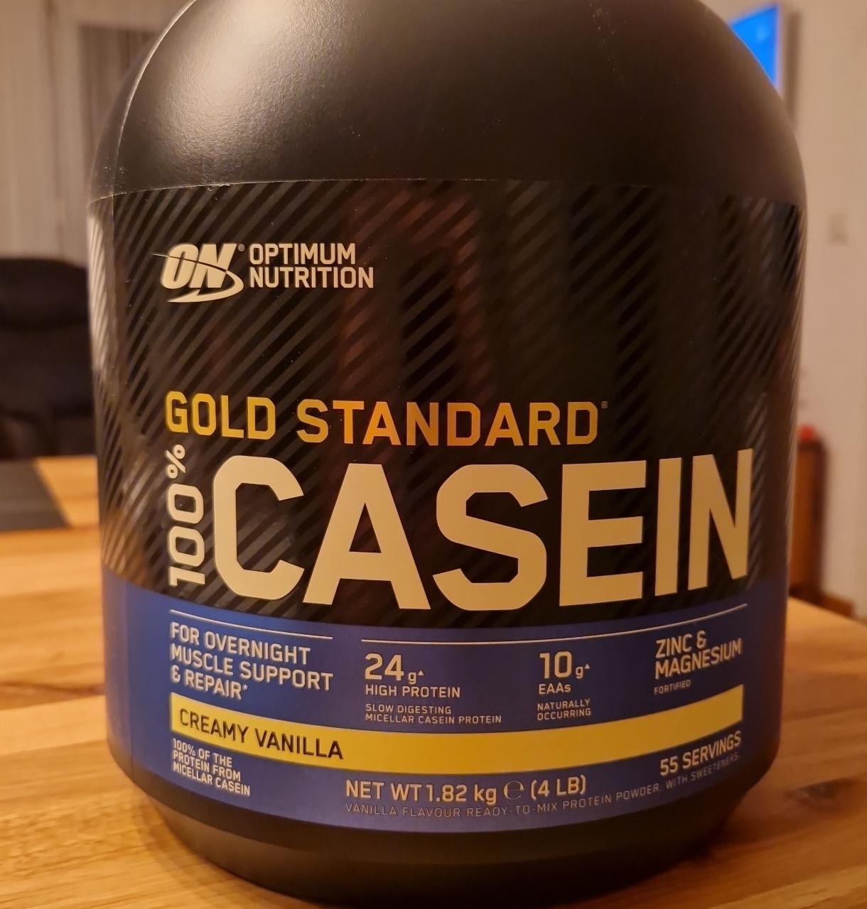 Fotografie - Gold Standard 100% Casein Creamy Vanilla Optimum Nutrition