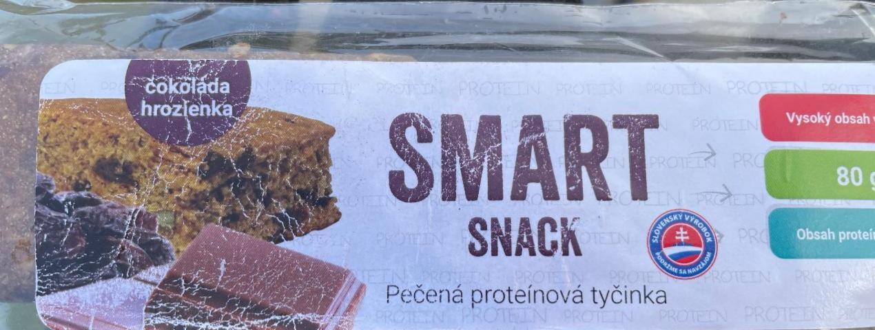 Fotografie - Smart snack proteínová tyčinka čokoláda-hrozienka