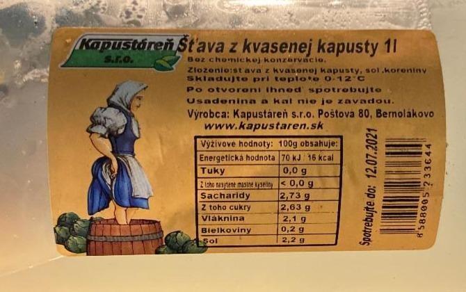 Fotografie - stava z kvasenej kapusty Kapustaren