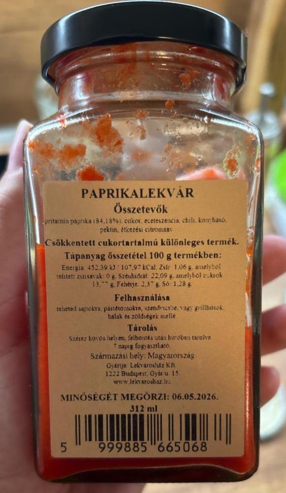 Fotografie - Paprikalekvár Lekvárosház