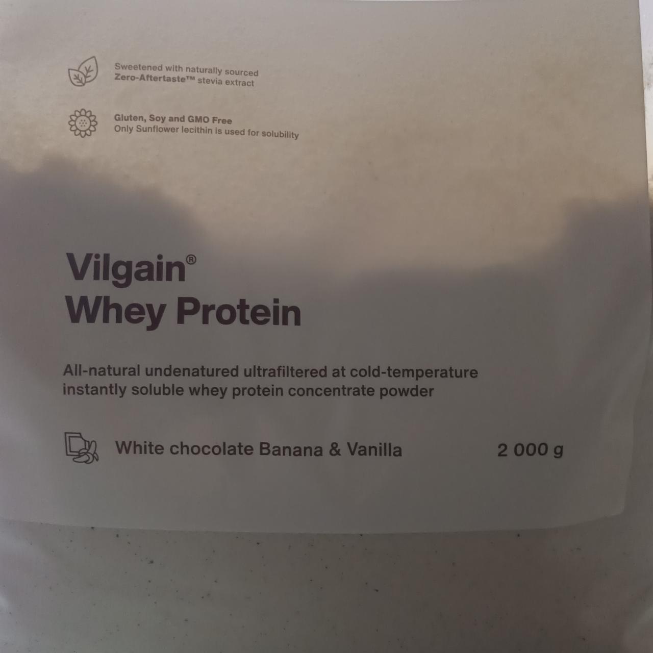 Fotografie - Whey Protein White chocolate Banana & Vanilla Vilgain