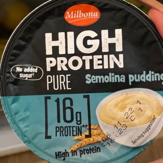 Fotografie - High Protein Semolina pudding pure Milbona