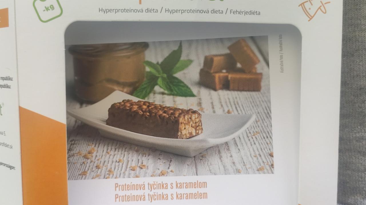 Fotografie - Proteinová tyčinka s karamelom Profidiet