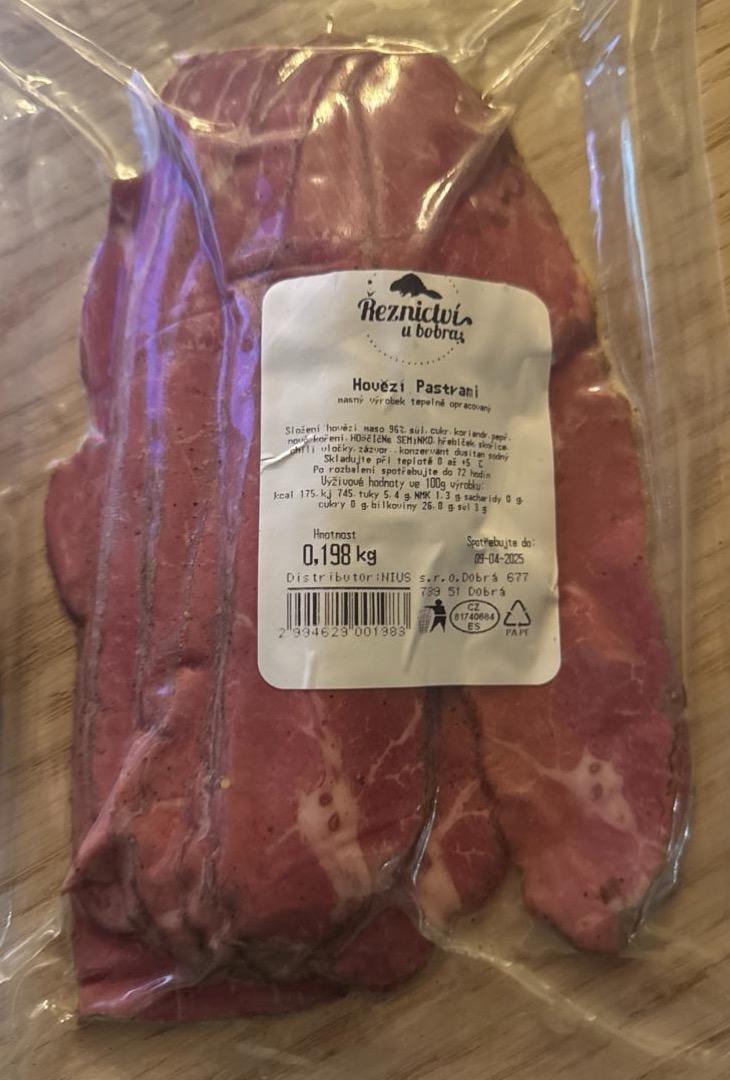 Fotografie - Hovězí pastrami Řeznictví u Bobra