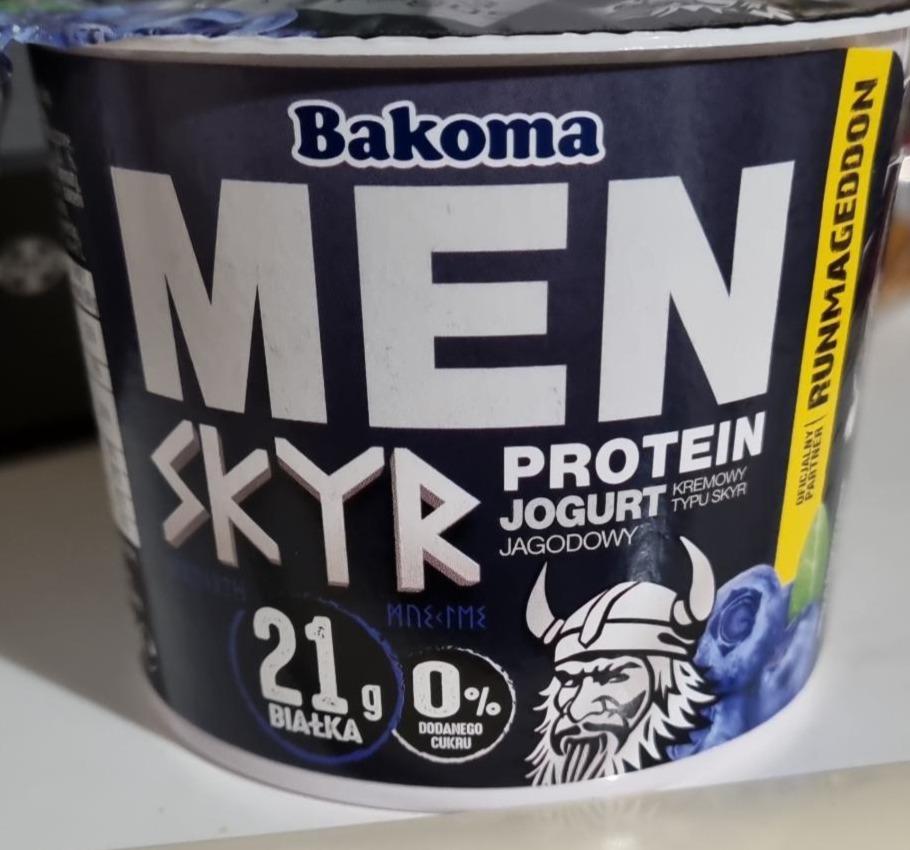 Fotografie - Men Skyr protein jogurt jagodowy Bakoma