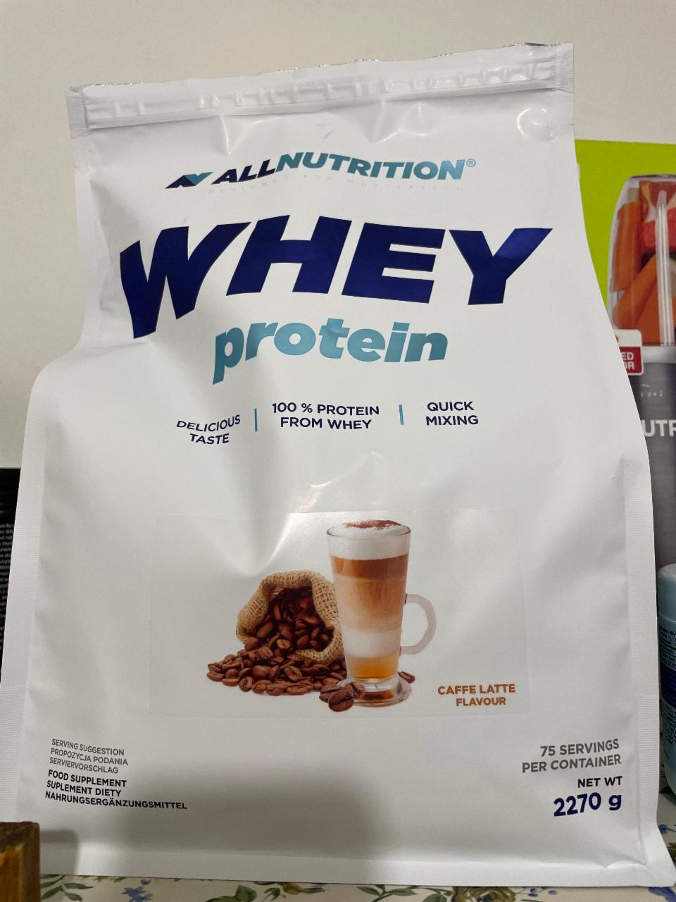 Fotografie - allnutrition whey protein caffe latte