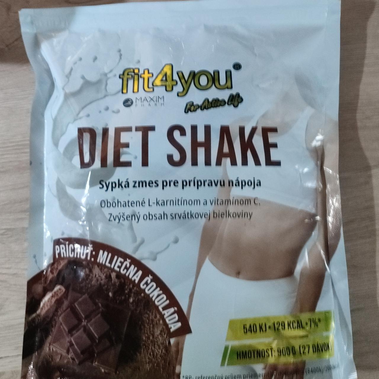 Fotografie - Diet Shake mliečna čokoláda Fit4you