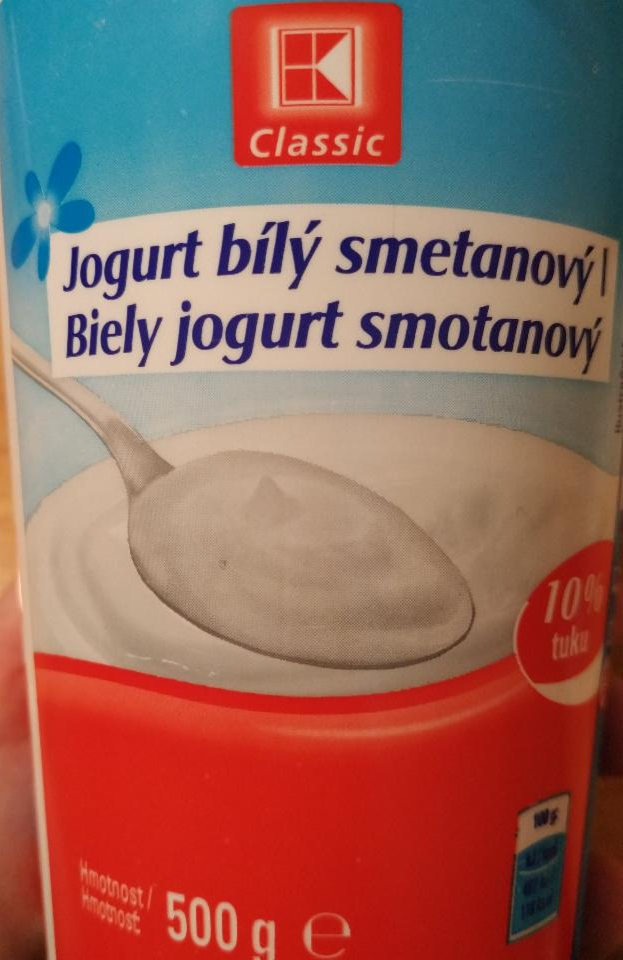 Fotografie - Biely jogurt smotanový K-Classic