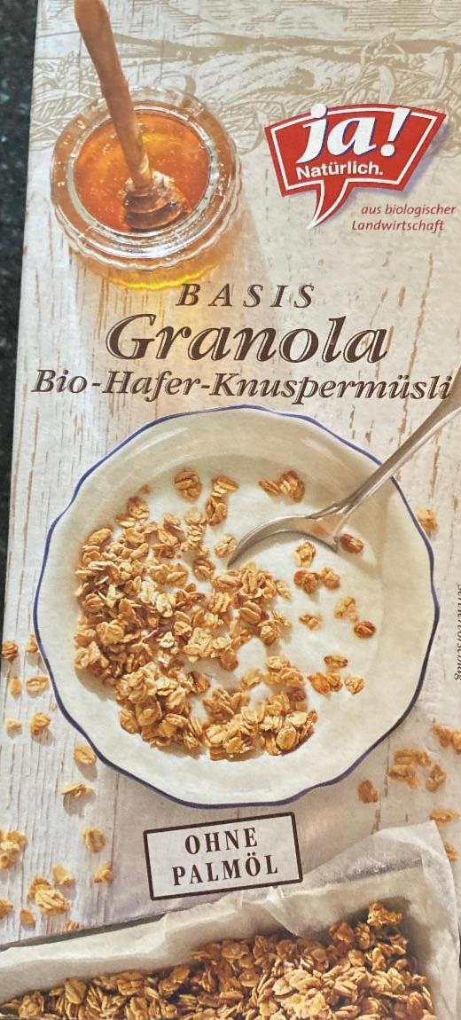 Fotografie - Basis Granola Bio-Hafer-Knuspermüsli Ja! Natürlich.