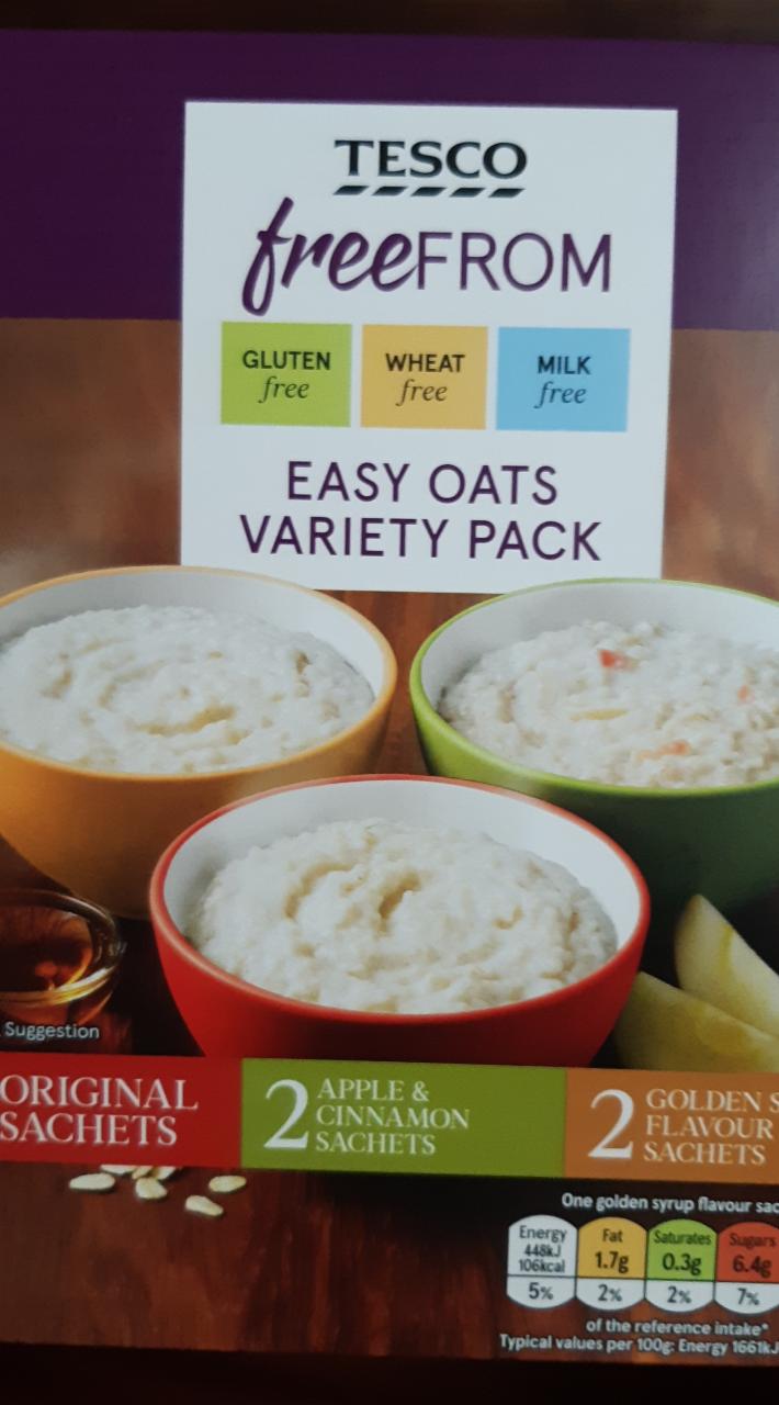 Fotografie - Easy Oats Variety pack Tesco Golden Syrup