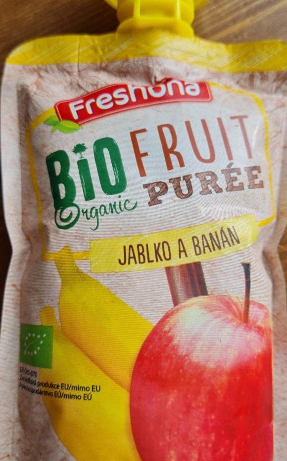 Fotografie - Freshona Bio Organic fruit puréée jablko a banán