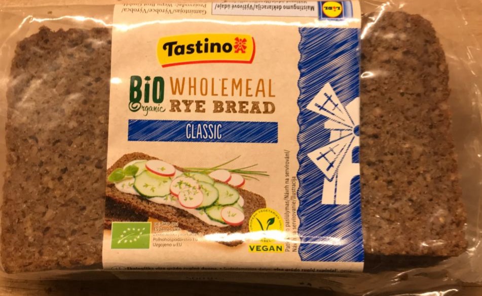 Fotografie - Bio Organic Wholemeal Rye Bread classic Tastino