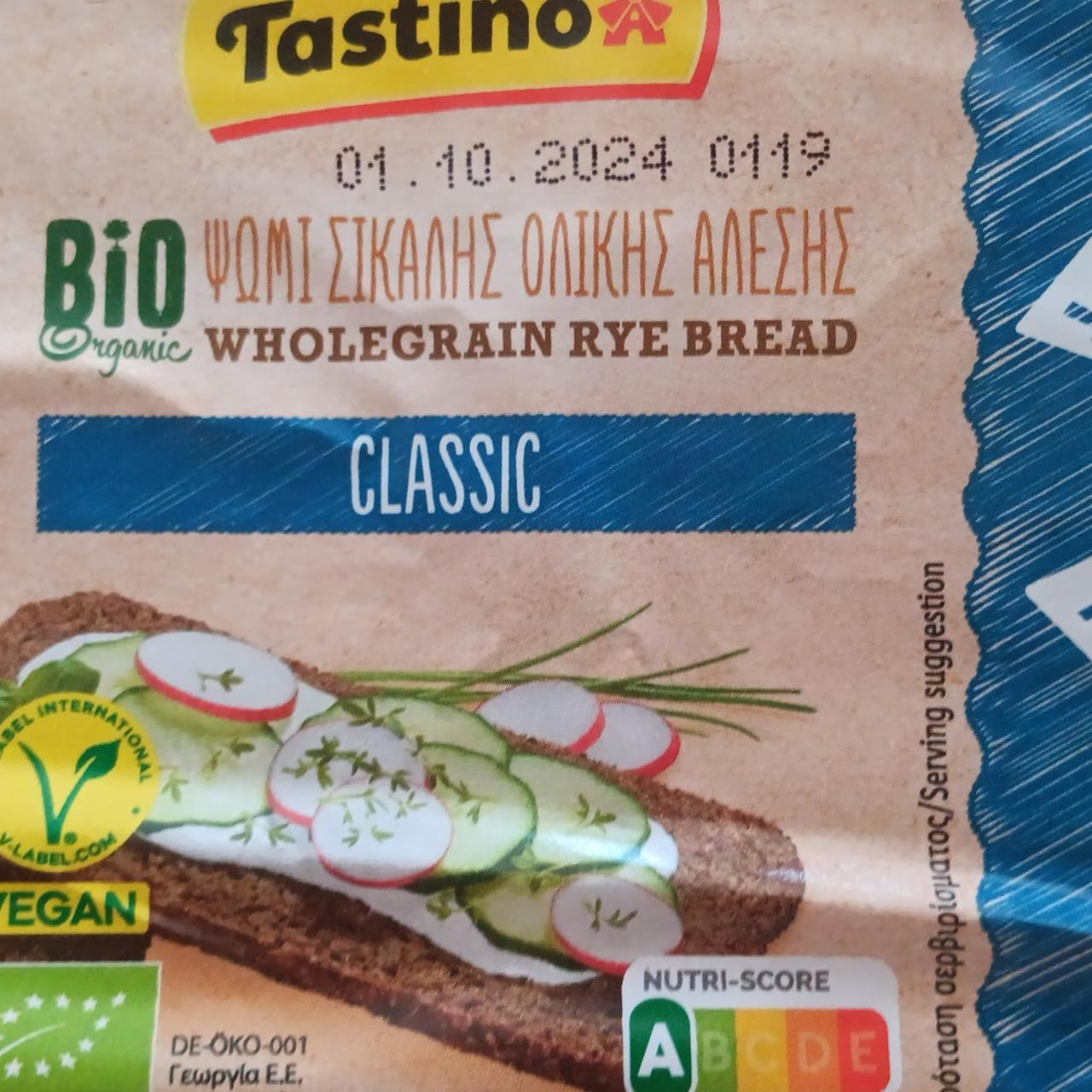 Fotografie - Bio Organic Wholemeal Rye Bread classic Tastino