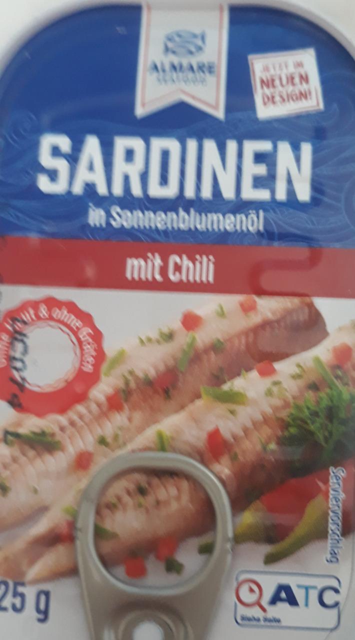 Fotografie - Sardinen in Sonnenblumenöl mit Chili Almare Seafood