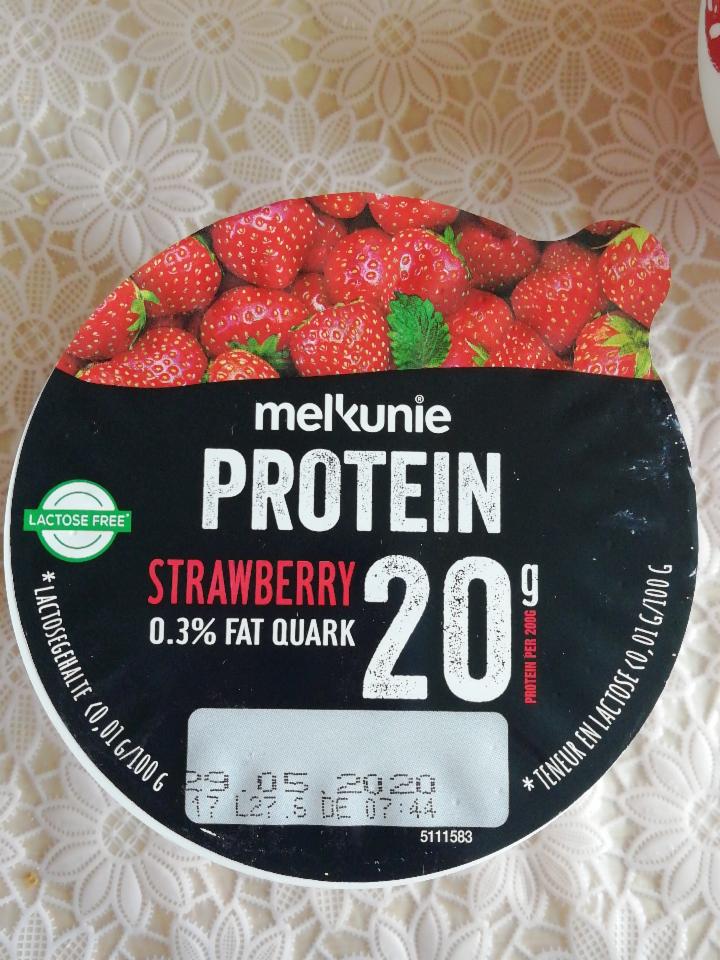 Fotografie - Protein 20g strawberry 0,3% fat quark Melkunie
