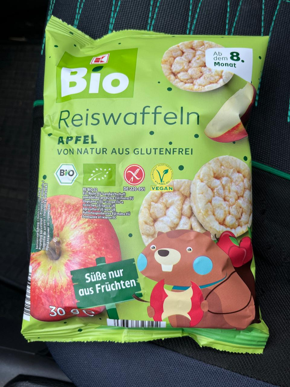 Fotografie - Reiswaffeln apfel K-Bio