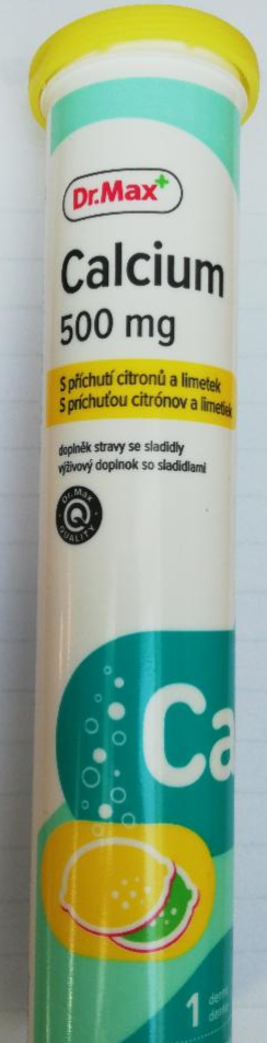 Fotografie - Calcium 500 mg citron a limetka Dr. Max