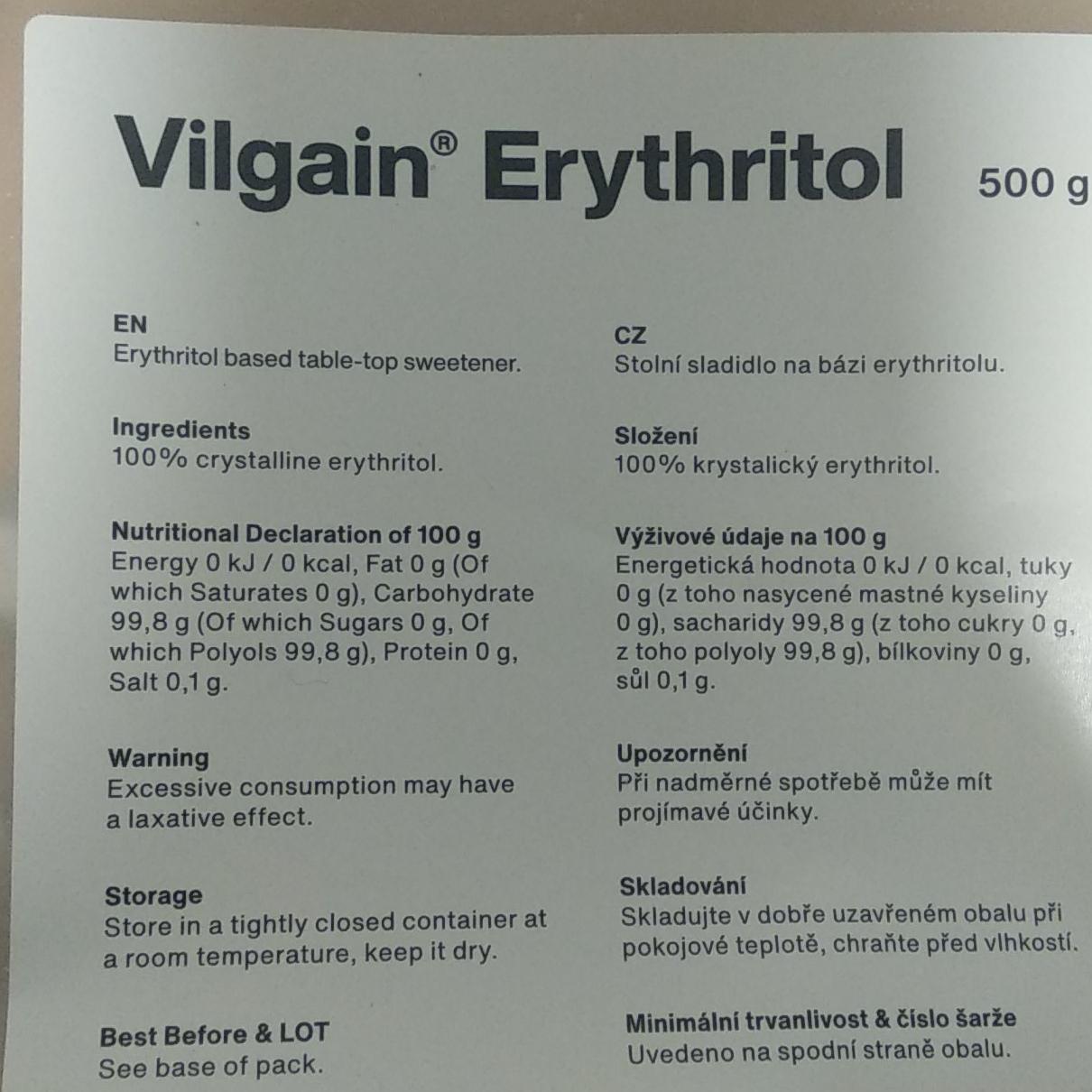 Fotografie - Erythritol Vilgain