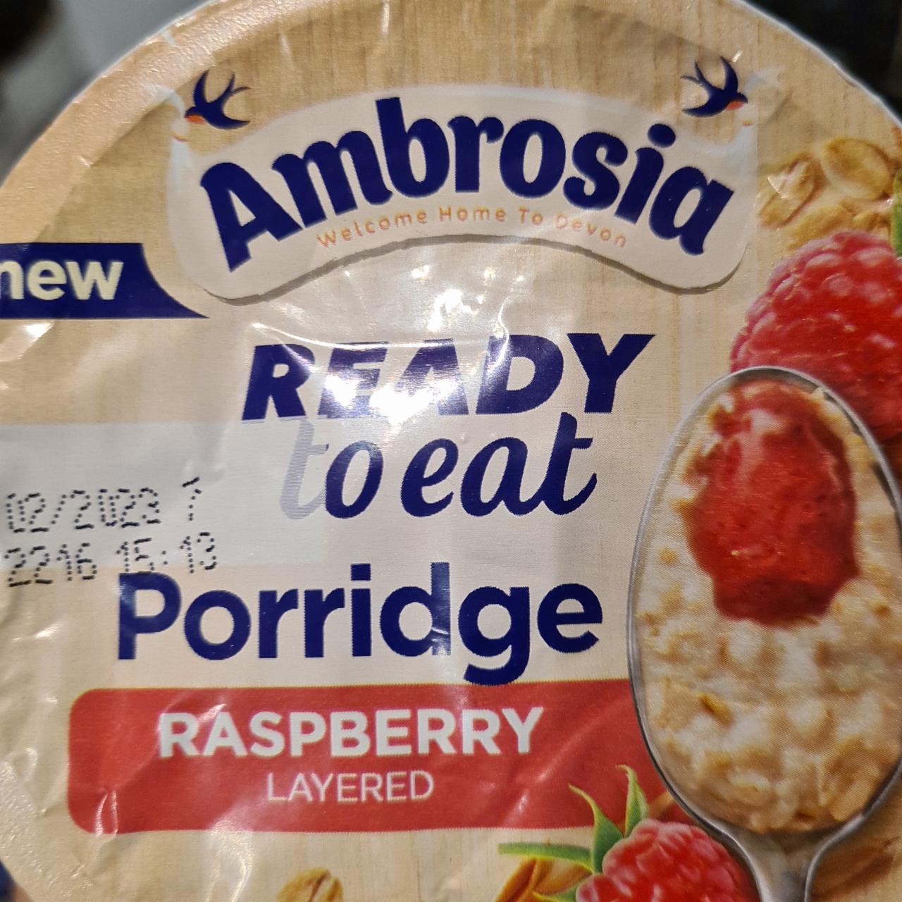 Fotografie - Porridge Raspberry layered Ready to eat Ambrosia