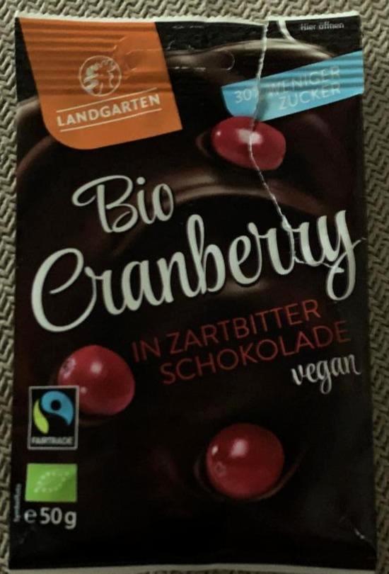 Fotografie - Bio Crandberry in zartbitter schokolade Landgarten