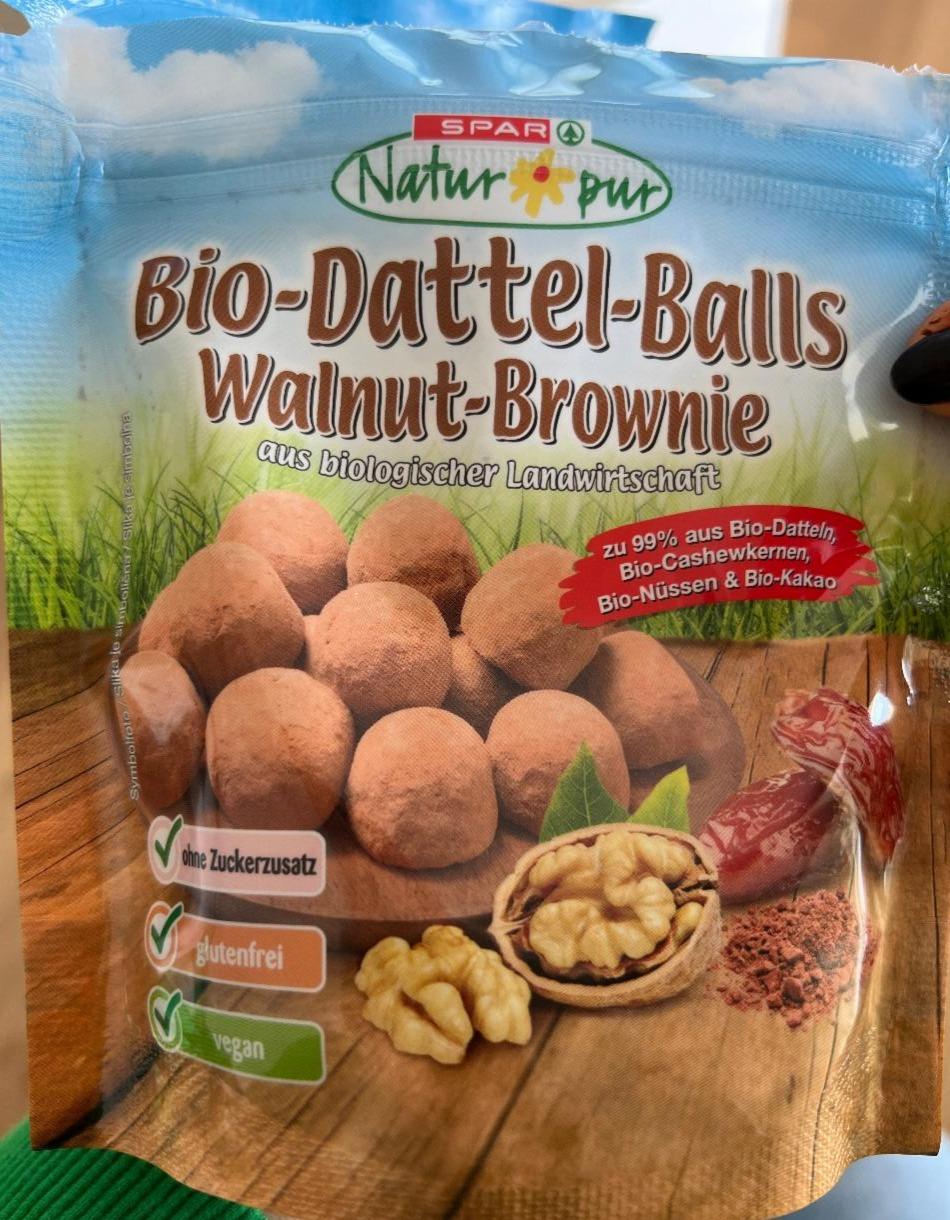 Fotografie - Bio-Dattel-Balls Walnut-Brownie Spar Natur pur