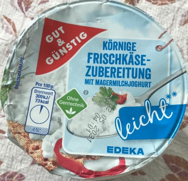 Fotografie - Körnige Frischkäse-zubereitung mit Magermilchjoghurt leicht Gut & Günstig